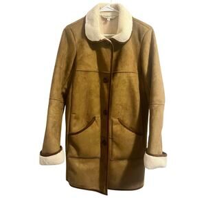 Orvis Faux Shearling Lodge Coat Whiskey Women's sz. S